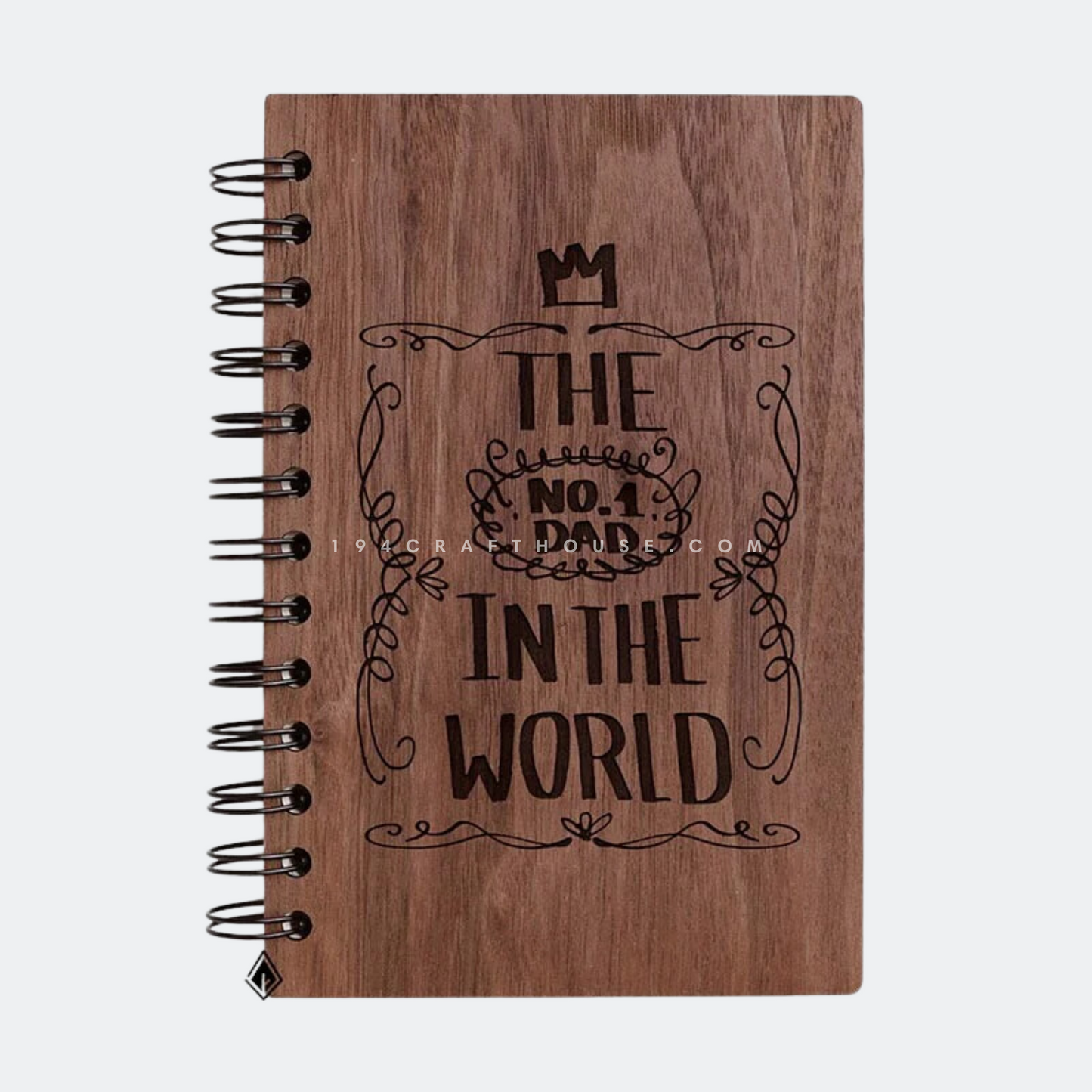 Custom Engraved Walnut Notebook Personalized Gift